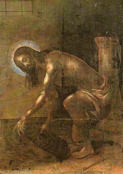 Diego de Carpio Christ gathering his clothes after the Flagellation oil painting image